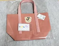 ワッペントートバッグ ラブラリーバイフェイラー オールドテディガール ピンク 小