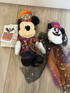 ミッキー　ぬいぐるみバッジ　ハロウィンストリート