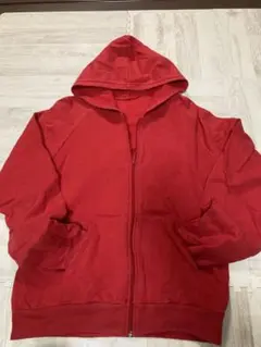 American Apparel 赤色 フルジップフーディ M