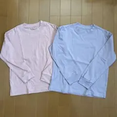 130 無印良品　長袖Tシャツ2枚セット