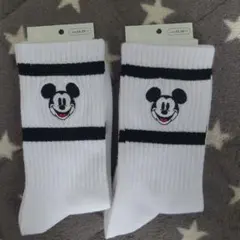 新品　タグ付　ディズニーストア　ミッキーミニー　ソックス　ペアソックス