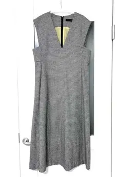 トゥモローランド ワンピース 千鳥格子 ジャンパースカート ウール混 36