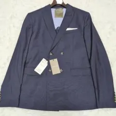 ​【タグ付】ZARA ザラマン ダブルジャケット ウール混 ネイビー 52 XL