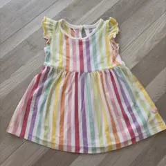 RuffleButts マルチカラー ストライプ ワンピース 2T 90のサムネイル