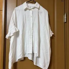 RCWB 半袖シャツ ホワイト フリル袖のサムネイル