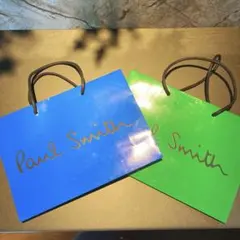Paul Smith ショップ袋 2枚セット ブルー グリーンのサムネイル