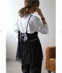 BONJOUR SAGAN バックダブルリボンチュールキャミのサムネイル