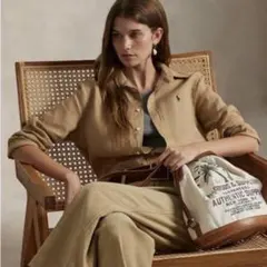 【美品✨】ポロラルフローレン リネンシャツ ベージュ XS