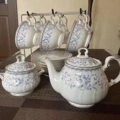 ノリタケ ボーンチャイナ ティーポット カップ ソーサー シュガーポット セット