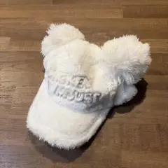 ミッキーマウス 耳付き　キャップ　ホワイト