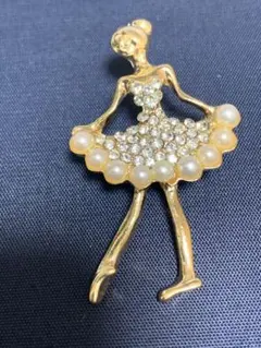 バレリーナ フィギュア ゴールド 上品ゴールド】バレリーナ 立体チャーム ペンダントトップ ミニ