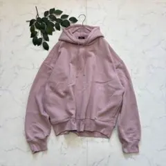 ブログイラティス ジップパーカー 長袖 ビッグフード 無地 M XL ピンク 