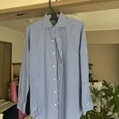 Polo by Ralph Lauren 青白ストライプ ワイシャツ 37-80
