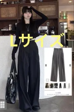 GRL タックセンタープレスストレートワイドパンツ[ai36]