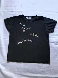 子供服値下げ♥️Familiar ブラック Tシャツ 110
