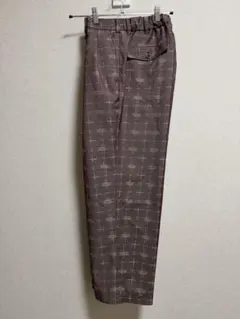 ブラウン チェック柄 ワイドパンツのサムネイル