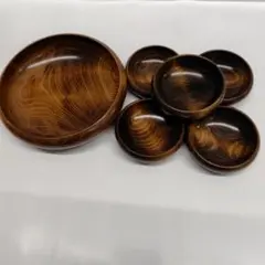 未使用】天然木 盛皿×10＆銘々皿 ×5セット 大皿24cm 小皿14cm - メルカリ