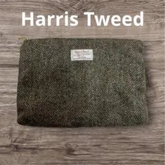 【未使用品✨】Harris Tweed ポーチ ヘリンボーン柄