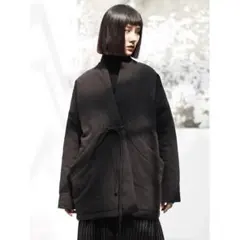 おしゃれ度高め 中綿ジャケット 無地 Vネック 暖かい ポケット付き レトロ