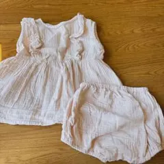 【未使用】Cottoli　セットアップ　くすみピンク　 80cm