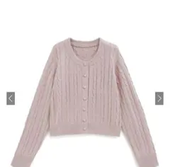ケーブルニットカーディガン　GRL ピンク