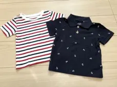 ベビー 90cm Tシャツ ポロシャツ2枚セット 男の子 保育園