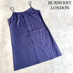 BURBERRY LONDON 日本製 光沢感 キャミワンピース チュニック Lのサムネイル