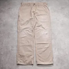 カーハート W34 ダックパンツ ペインターパンツ 古着 ベージュ 22009のサムネイル