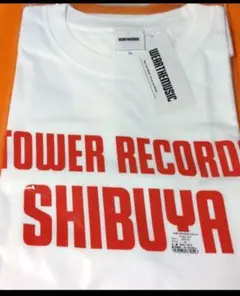 タワーレコード渋谷　Tシャツ　ホワイト　XLサイズ　SHIBUYA
