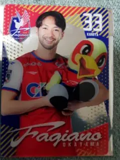 ファジアーノ岡山　神谷優太選手　withファジ丸　プラスチックカード