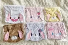 シュガーバニーズ　ももうさ ブルーベリーうさ ふわふわ巾着 C-pla コンプ