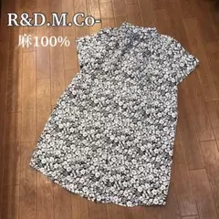 美品✨オールドマンズテーラー　花柄ワンピース　リネン オールドマンズテーラー アイリッシュシャツワンピース 花柄 【赤字超