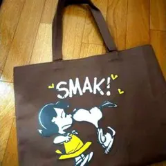 SNOOPY茶トートバック