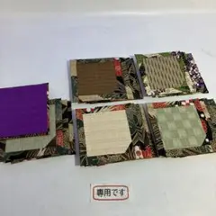 専用です、グリーン普通目にシックな生地柄コースターなど５種合計20枚
