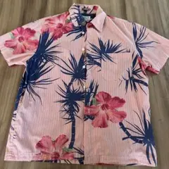 【ポールスミス】ストライプ ハイビスカス パームツリー 花柄 シャツ M