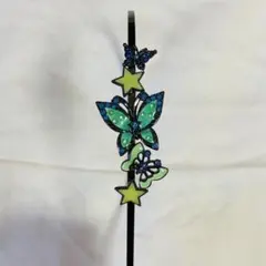 399.ANNA SUI　カチューシャ　蝶　星（ブルー系）のサムネイル