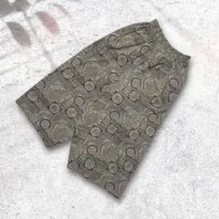 ヴィンテージ ペイズリー柄 ワイドパンツ 総柄 ビッグシルエット レーヨン