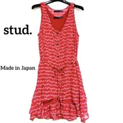 【レア】stud. シアー素材 ベルト付きフェアリーグランジワンピース