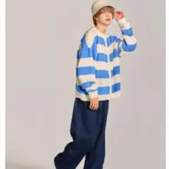 しまむら　ボーダーカーディガン　小川史記