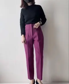 ZARA ザラ　パープル ハイウエスト パンツ