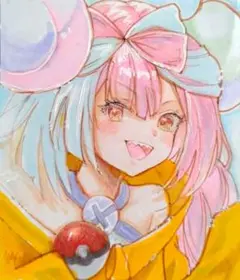 手描きイラスト ポケモン ナンジャモ ファンアート アナログ 原画
