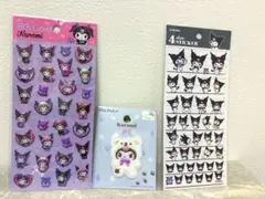 サンリオふわふわスノーパイルワッペン　ぷっくりシール　4サイズステッカー　クロミ