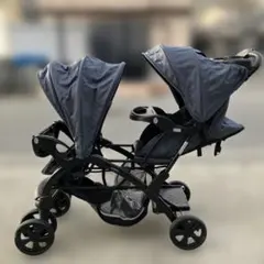 【❤️美品❤️】二人でゴーDX2人乗りベビーカーレインカバー付KATOJIカトージ katoji_ベビーカー 二人でゴーDXのレインカバーの取付方法をご紹介