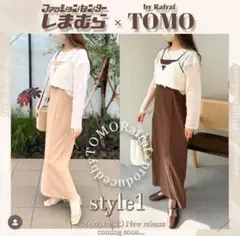 しまむら TOMO コラボ キャミワンピース ビスチェ ブラウン