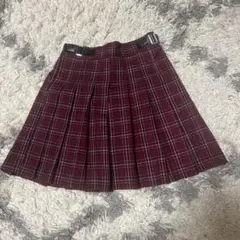 【美品】ラブトキシック ボトムス スカート 女の子用M（150）赤チェック　秋冬