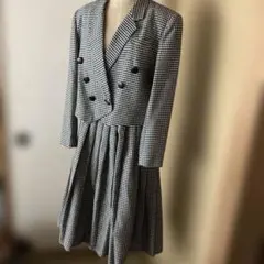 Mayla チェック柄ドレス 11号 ブラック・ホワイト