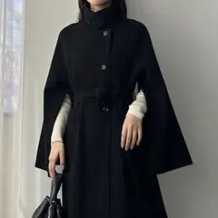 【新品未使用】Louere 2wayスリットスリーブハイネックフレアコート