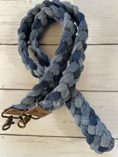 リメイクデニム☆四つ編みショルダー紐