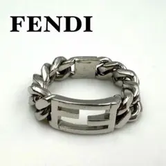 極美品　FENDI　フェンディ　リング　指輪　バゲット　シルバー　ロゴ　2009 極美品 FENDI フェンディ リング 指輪 バゲット シルバー ロゴ 2009