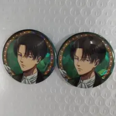 進撃の巨人 リヴァイ 缶バッジ 戦いの後でver リラックスver 76mm